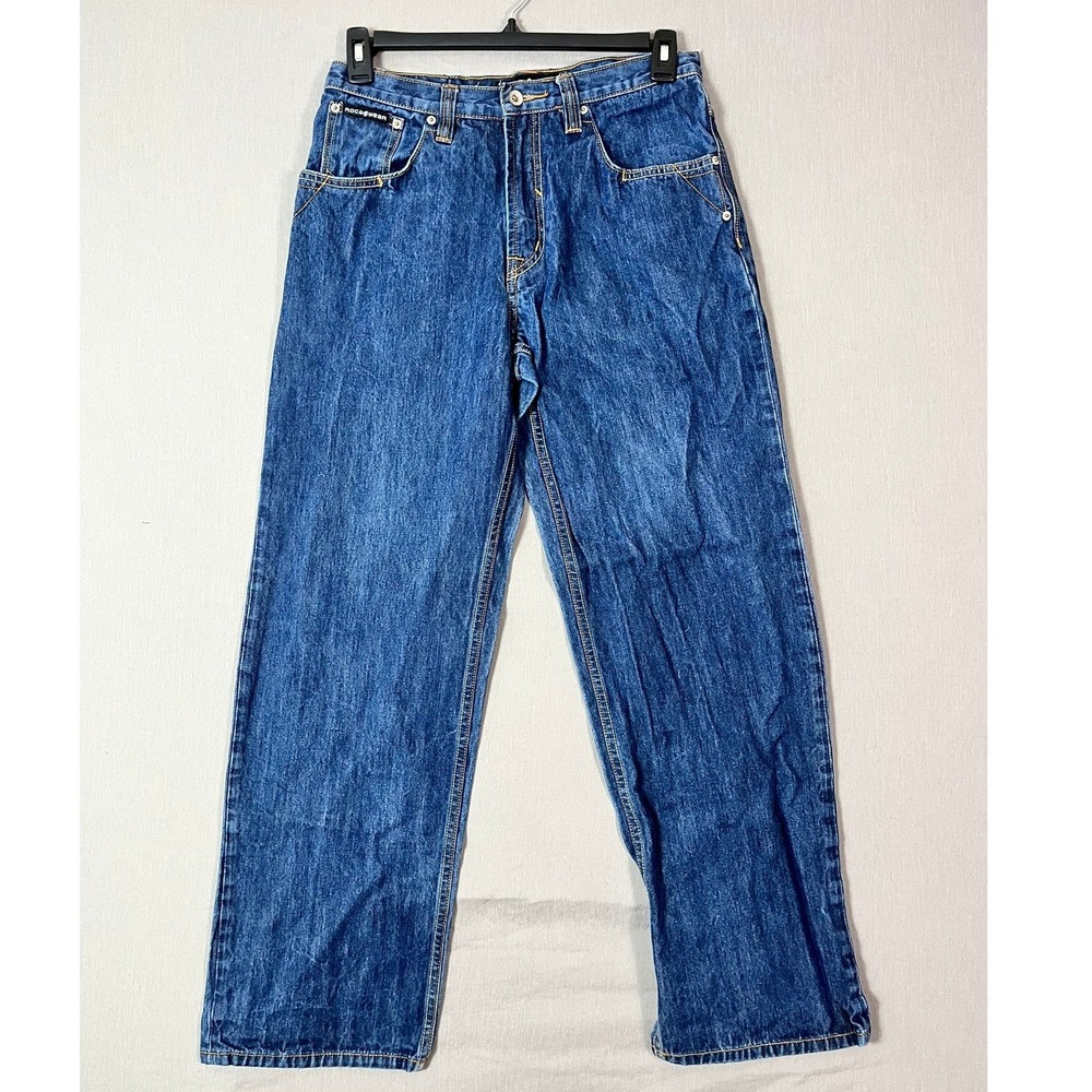 Rocawear Men's Straight Fit Denim Jeans 32 Hip Hop Streetwear Y2K EUC